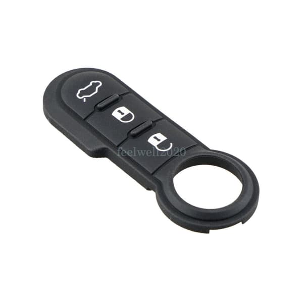 For Fiat 500 Panda Bravo Ducato 3 Button Remote Key Fob Rubber Pad Replacement