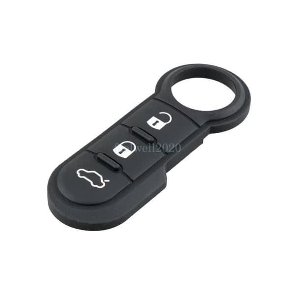 Rubber 3Button Key Pad For Fiat 500 Panda Punto Bravo Stilo Flip Remote Fob Case