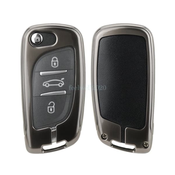 Black Flip Remote Key Cover Fob Shell For Peugeot 308 207 307 3008 5008 Expert