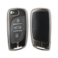 Miniatyrbilde 1 av 6: Black Flip Remote Key Cover Fob Shell For Peugeot 308 207 307 3008 5008 Expert