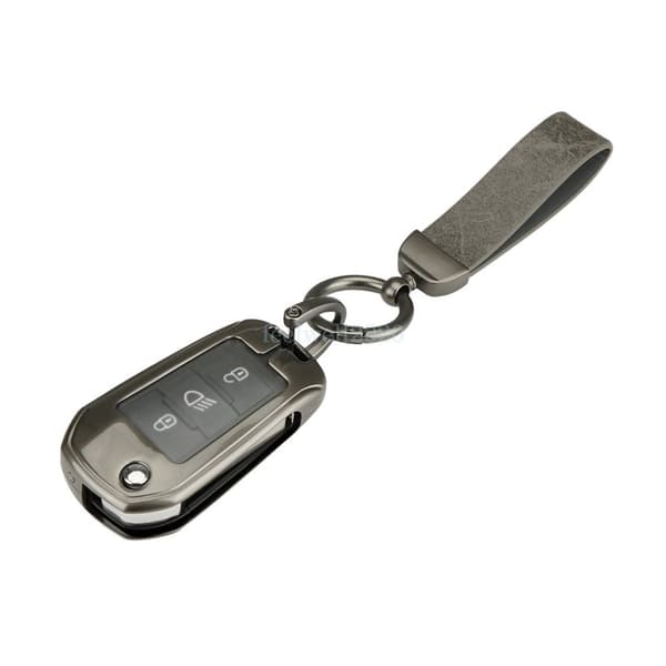 Zinc Alloy & Leather Remote Key Fob Cover Peugeot 3008 208 308 508 408 2008 4008