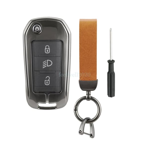 3 Button Flip Key Cover Case For Peugeot 208 308 2008 3008 5008 RCZ Remote Fob