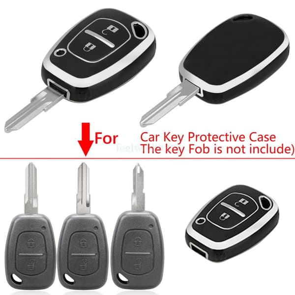 2 Button Remote Key Fob Cover for Renault Trafic Master Vauxhall Vivaro Movano