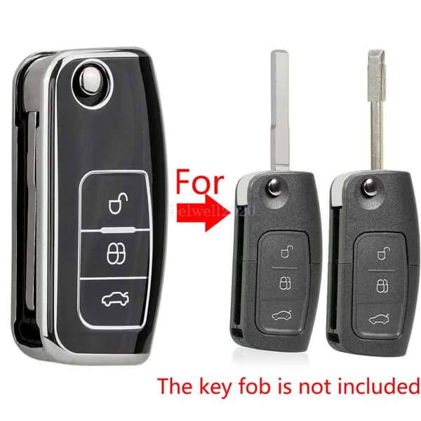 3 Button Flip Key Cover Fob Case For Ford Fiesta Focus Kuga Mondeo Galaxy Falcon
