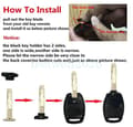 Miniatyrbilde 3 av 7: 2Pcs Car Key Fob Case Shell For Honda Civic Accord CRV CRZ FRV Insight Crosstour
