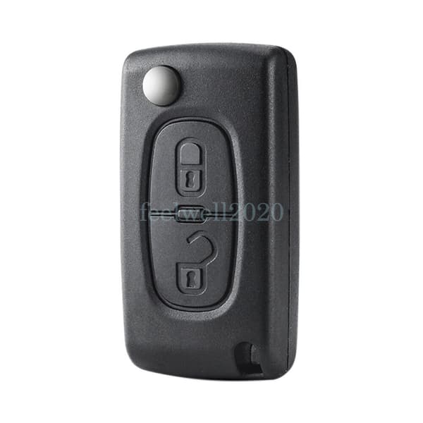 2Button Flip Key Fob Case Shell Battery For Citroen Berlingo Peugeot Partner Van