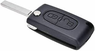 2Button Flip Key Fob Case Shell Battery For Citroen Berlingo Peugeot Partner Van