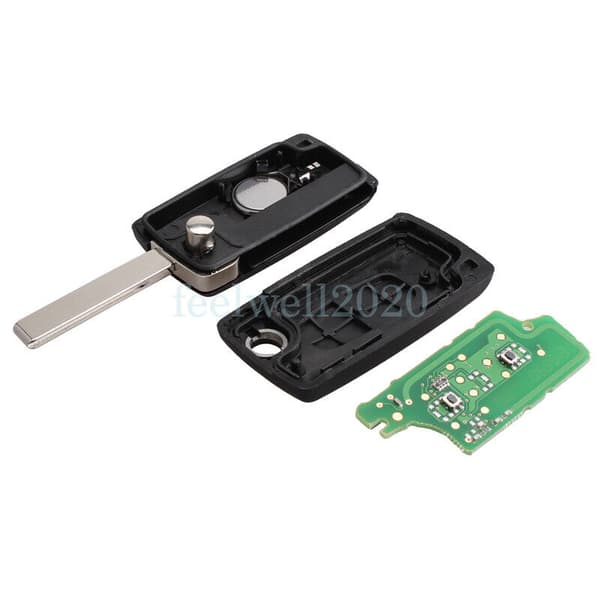 2 Button Remote Key Fob 433MHz PCF7961 Chip HU83 Blade for Peugeot 207 307 308