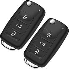 2x 3 Button Car Key Fob Shell Case For VW Volkswagen Golf MK6 Caddy Jetta Skoda