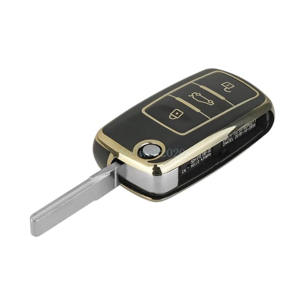 3 Button Flip Remote Fob Key Cover for VW Volkswagen Golf MK6 Polo Caddy Beetle