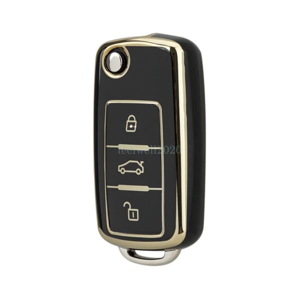 3 Button Flip Remote Fob Key Cover for VW Volkswagen Golf MK6 Polo Caddy Beetle