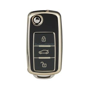 3 Button Flip Remote Fob Key Cover for VW Volkswagen Golf MK6 Polo Caddy Beetle