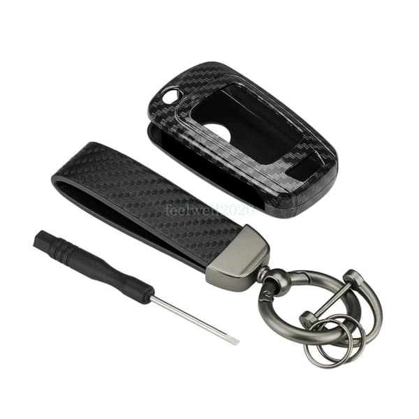 Carbon Fiber Car Key Shell Case Cover For Opel Vauxhall Astra J Insignia Corsa D