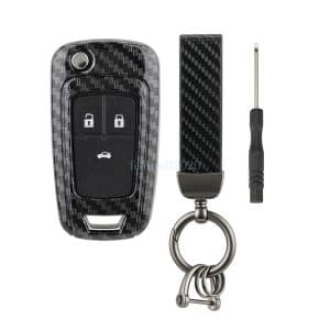 Carbon Fiber Car Key Shell Case Cover For Opel Vauxhall Astra J Insignia Corsa D