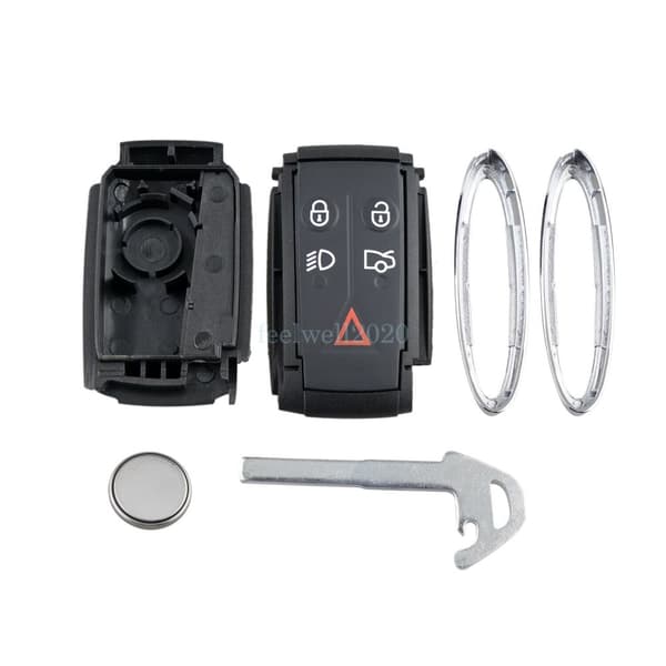 For Jaguar XF XKR XK XFR 5 Button Smart Key Fob Case Shell + Battery Replacement