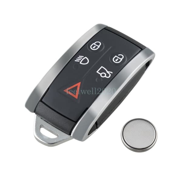 For Jaguar XF XKR XK XFR 5 Button Smart Key Fob Case Shell + Battery Replacement
