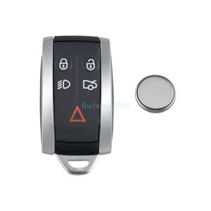 For Jaguar XF XKR XK XFR 5 Button Smart Key Fob Case Shell + Battery Replacement