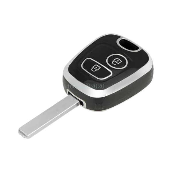 TPU 2 Button Key Fob Cover Case for Peugeot 107 207 307 407 206 306 406 Partner