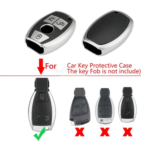 For Mercedes Benz W203 W204 W205 W211 W212 3Button Key Fob Case Protective Cover
