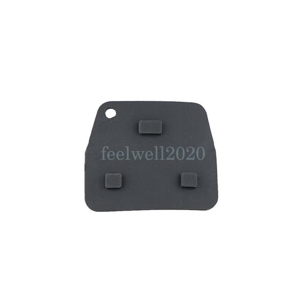3/2 Button Remote Key Case Fob Rubber Pad for Toyota Avensis Yaris Corolla Rav4