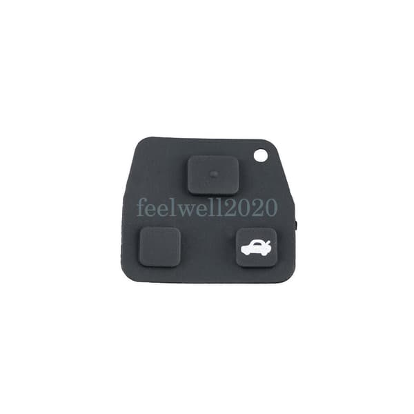 3/2 Button Remote Key Case Fob Rubber Pad for Toyota Avensis Yaris Corolla Rav4