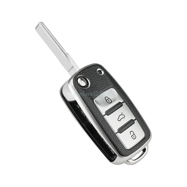 3 Button Key Case Cover For VW Golf Polo Jetta Caddy Tiguan Passat Remote Fob