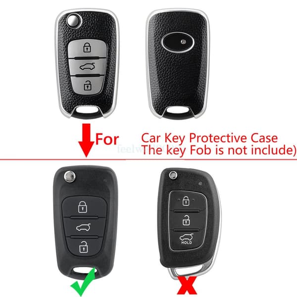 Car Flip Key Cover Fob Case for Kia Sportage Ceed Rio Sorento Hyundai I20 I30