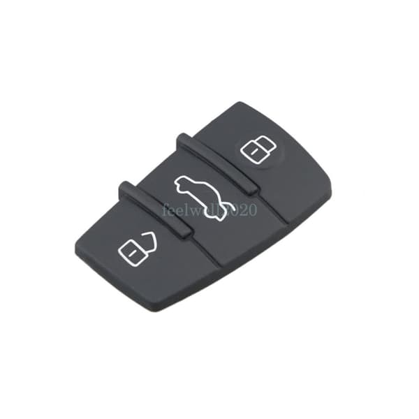 For Audi A3 A4 A6 A8 S3 S4 TT Q3 Q7 3Button Key Fob Case Shell Rubber Pad Insert