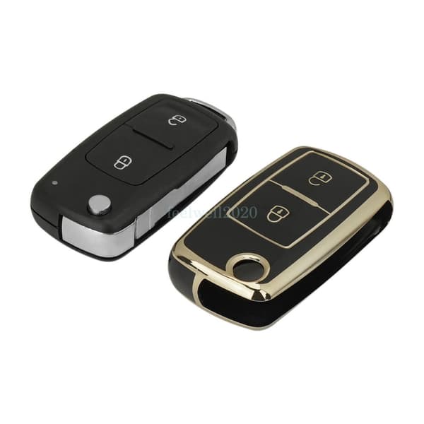 TPU Key Cover Fob Case For VW T5 T6 Seat Ibiza Leon Skoda Fabia Octavia 2 Button