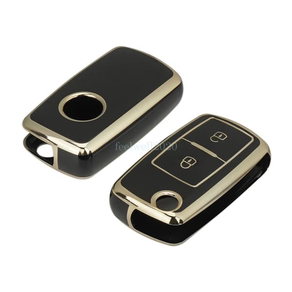 TPU Key Cover Fob Case For VW T5 T6 Seat Ibiza Leon Skoda Fabia Octavia 2 Button
