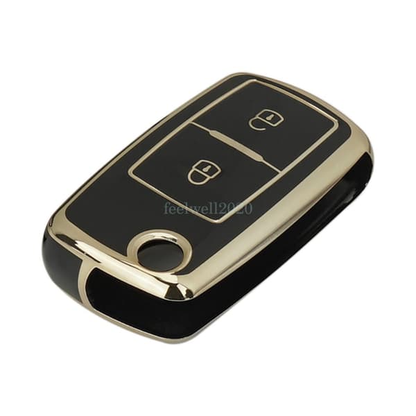 TPU Key Cover Fob Case For VW T5 T6 Seat Ibiza Leon Skoda Fabia Octavia 2 Button