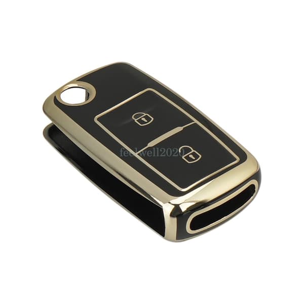 TPU Key Cover Fob Case For VW T5 T6 Seat Ibiza Leon Skoda Fabia Octavia 2 Button