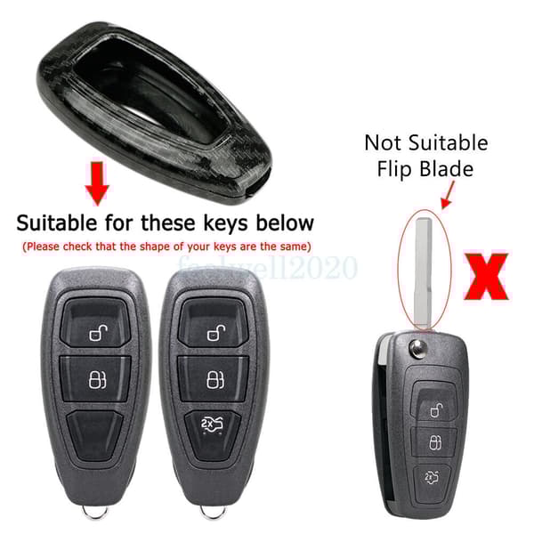 Key Cover Case Shell Protector for Ford Focus Fiesta Kuga Mondeo Galaxy S-Max