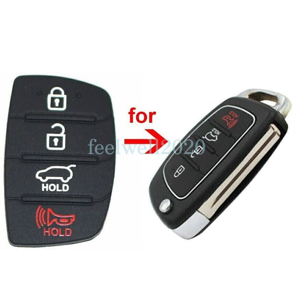 For Hyundai 4 button Key Fob Replacement Rubber Pad Insert I20 I30 I40 IX35 IX45