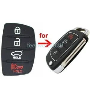 For Hyundai 4 button Key Fob Replacement Rubber Pad Insert I20 I30 I40 IX35 IX45