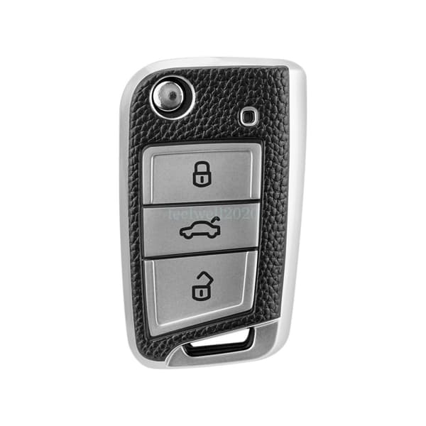 3 Button TPU Key Fob Cover Case For VW Polo Passat Golf Seat Leon Skoda Octavia