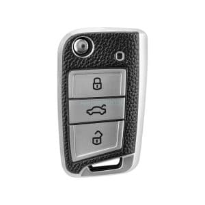 3 Button TPU Key Fob Cover Case For VW Polo Passat Golf Seat Leon Skoda Octavia