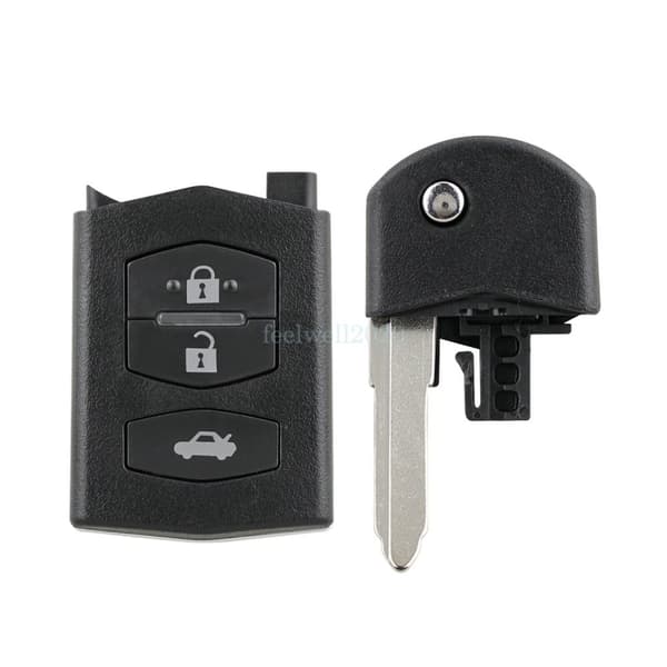 Replacement For Mazda 2 3 5 6 MX5 RX8 3Button Car Remote Key Fob Case Flip Cover