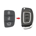 Miniatyrbilde 1 av 6: 3 Button Remote Key Rubber Pad Fob Case For Hyundai Santa fe 2016 2017 2018 2019