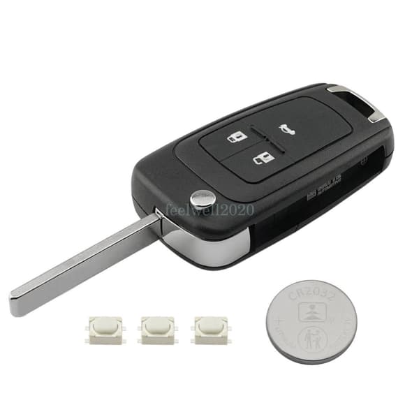 3 Buttons Flip Key Case Fob Shell For Vauxhall Opel Chevrolet Cruxe Aveo Models