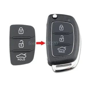 For Hyundai IX35 i20 Tucson 3 Button Car Remote Key FOB Case Rubber Pad Insert