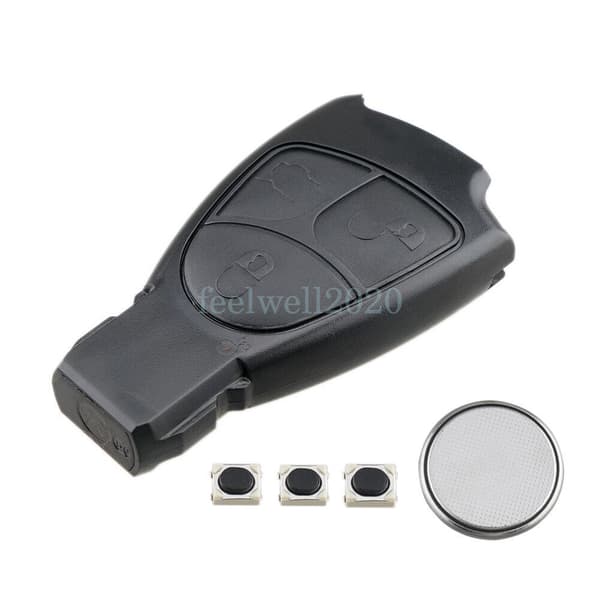 3 Button Key Fob Case Battery Replacement For Mercedes Benz C S E CLK 2000-2006