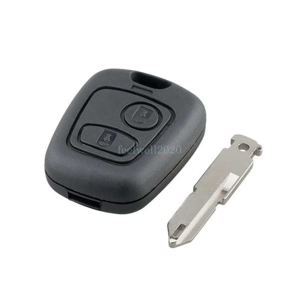 For Peugeot 206 107 207 407 2 Button 433MHz Remote Key Fob NE73 Blade ID46 Chip