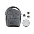 Miniatyrbilde 1 av 6: For Ford Mondeo Focus Fiesta Ka C-max 3 Button Car Remote Fob Key Case Battery