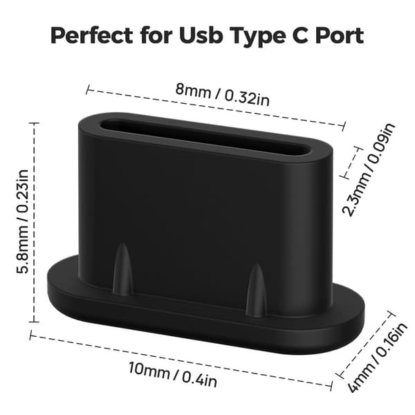 10-Pack Dammskydd för USB-C – Skydda Ditt USB-C Uttag