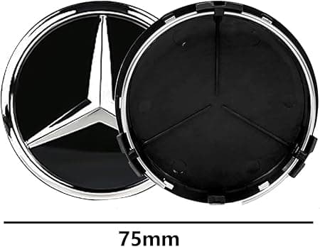 4-Pack Mercedes-Benz Centrumkåpor – Hjulnav Emblem 75mm