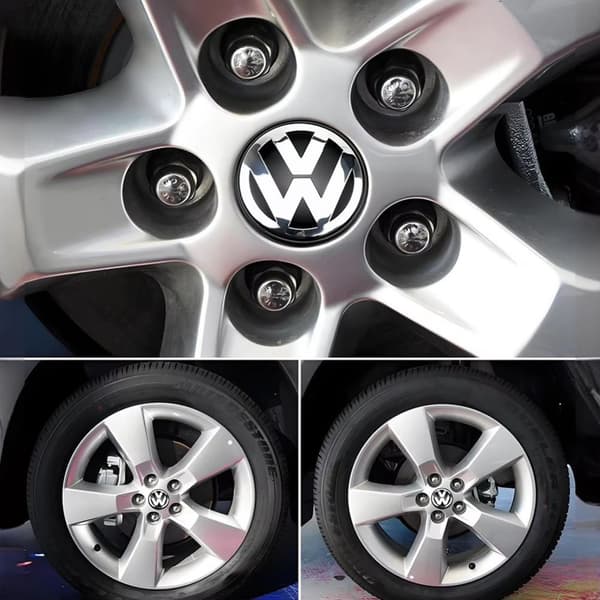 4-Pack Volkswagen Centrumkåpor – Hjulnav Emblem