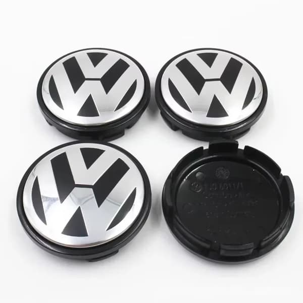 4-Pack Volkswagen Centrumkåpor – Hjulnav Emblem
