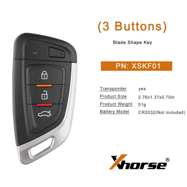 Xhorse Universal Smart Proximity Key, 10 kpl Setti, Veitsityylinen Muotoilu, Erinomainen Suorituskyky