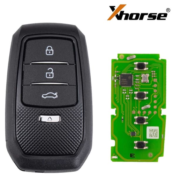 Xhorse Toyota Smart Key, Dubbel Frekvensstöd, Fjärrnyckelfunktion, Femdelarsset